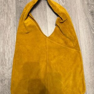 A.L.C Mustard Yellow Suede Hobo Bag
